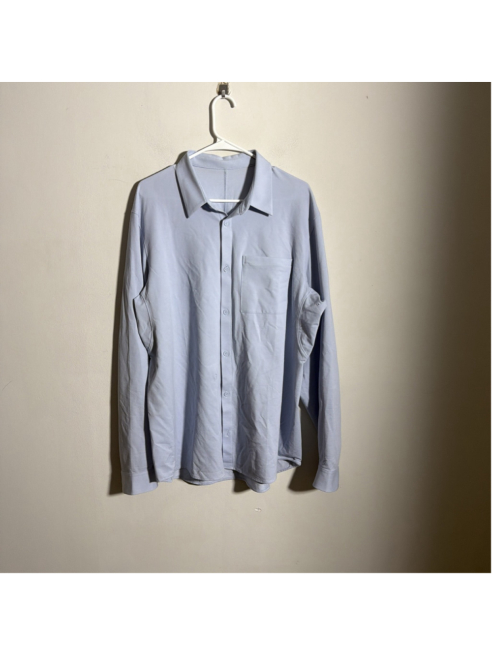 EUC MEN’S LULULEMON COMMISSION SHIRT LONG SLEEVE SIZE XXL 2XL BLUE SHIRT